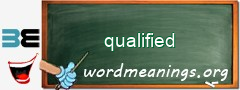 WordMeaning blackboard for qualified